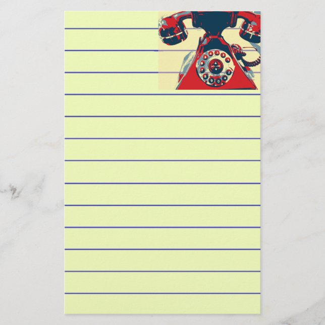 Retro Phone Stationery (Front)