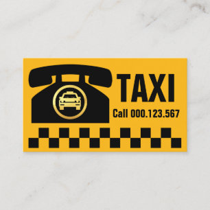 Retro Phone Taxi Driver Business Card
