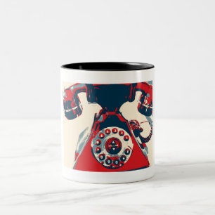 Retro Phone Two-Tone Coffee Mug