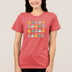 Retro Phone Vintage Girly Hello Cute Colourful Tri-Blend Shirt