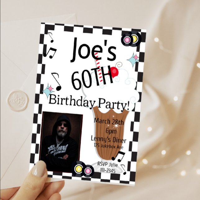 Retro Photo Birthday Any Age, 1950's Invitation (Creator Uploaded)