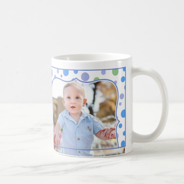 Retro Photo Blue Mug for kids (Right)