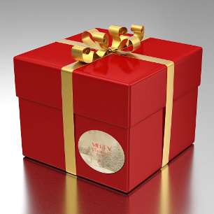 Retro Photo Christmas tree Classic Round Sticker