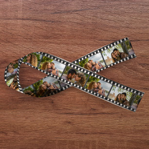 Retro Photo Collage Film Strip Satin Ribbon