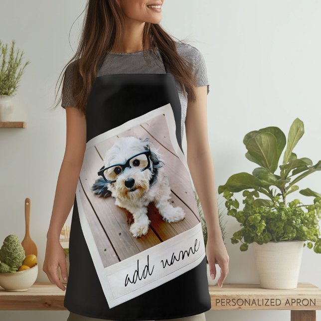 Retro Photo Frame with One Big Picture Apron (Personalized Apron)