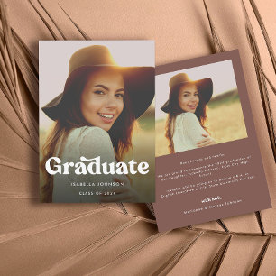 Retro Photo Graduation Announcement
