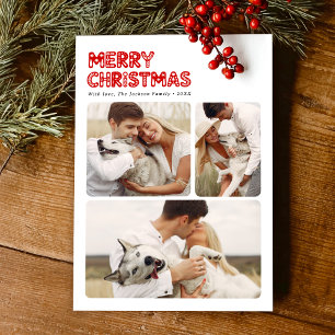 Retro Photo Merry Christmas Holiday Card