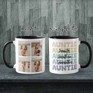 Retro Photo Personalized Coffee Cup For Auntie
