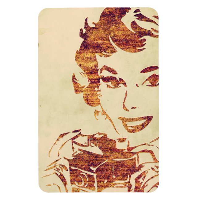 Retro photographer magnet (Vertical)