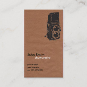 retro photographer vintage business card