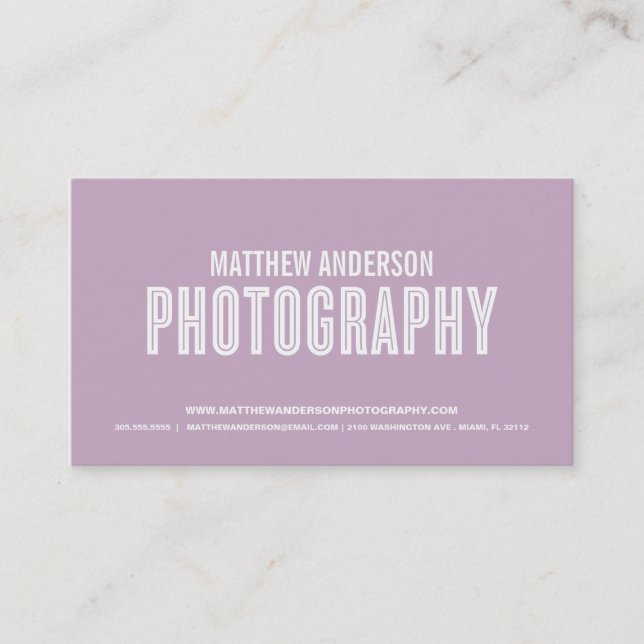 RETRO | PHOTOGRAPHY BUSINESS CARD (Front)