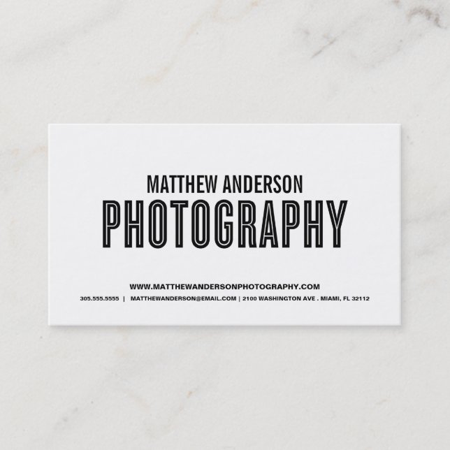 RETRO | PHOTOGRAPHY BUSINESS CARD (Front)