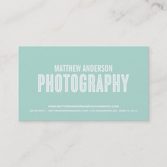 RETRO | PHOTOGRAPHY BUSINESS CARD (Front)