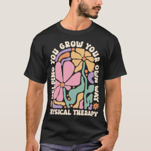 Retro Physical Therapy Boho Flowers Pediatric PT T-Shirt