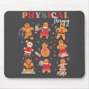 Retro Physical Therapy Gingerbread Christmas Pt Fu Mouse Mat