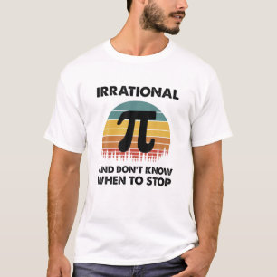 Retro Pi Day Irrational Number Teacher Student Mat T-Shirt