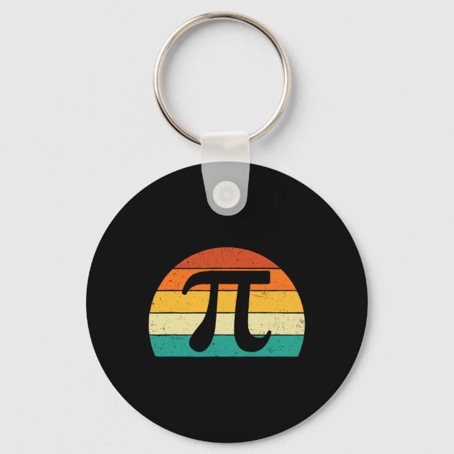 Retro Pi Symbol - Math Lover Science Pi Day  Key Ring (Front)