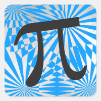 Retro Pi Symbol Stickers - Cool Pi Day Gift