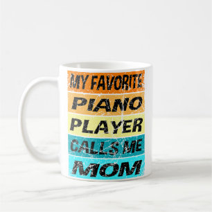 Retro Piano Shirt My Favourite Calls Me Mama Piano Coffee Mug