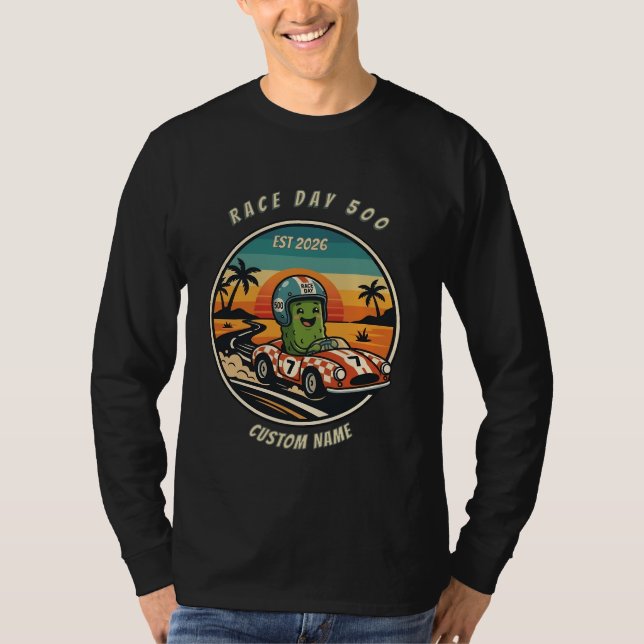 Retro Pickle Indy Racing Tee - Funny Race Day Gift (Front)