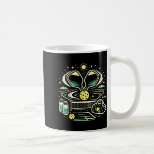 Retro pickleball essentials bag bottles court coffee mug