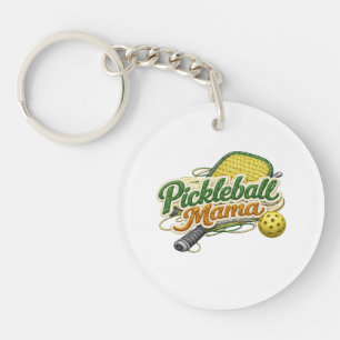 Retro Pickleball Mama Keychain Mother's Day