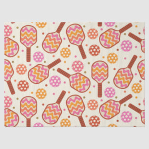Retro Pickleball Paddles with balls Birthday Tissue Paper