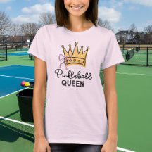 Retro Pickleball Queen Pink Monogram Women