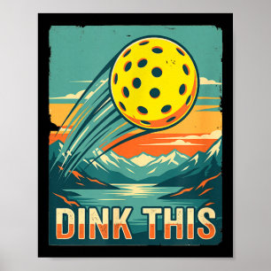 Retro pickleball shirt dink this funny playerRetro Poster
