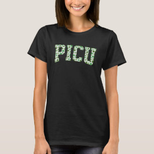 Retro PICU Nurse Shamrock St Patrick Day Paediatri T-Shirt