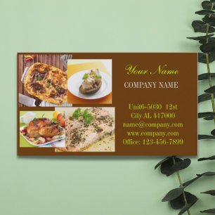 Retro Pie chicken deli shop diner catering Business Card