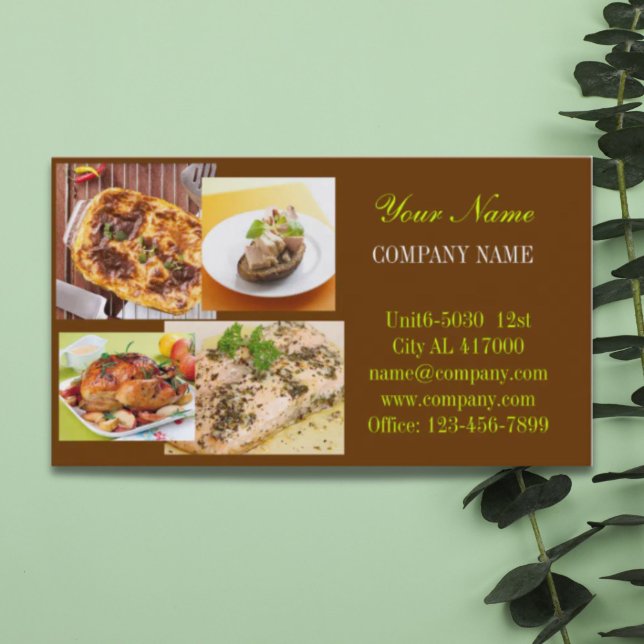 Retro Pie chicken deli shop diner catering Business Card (Retro Pie chicken deli shop diner catering Business Card)