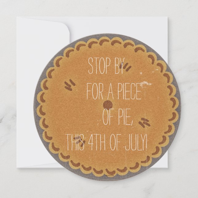 Retro Pie Party Invite (Front)