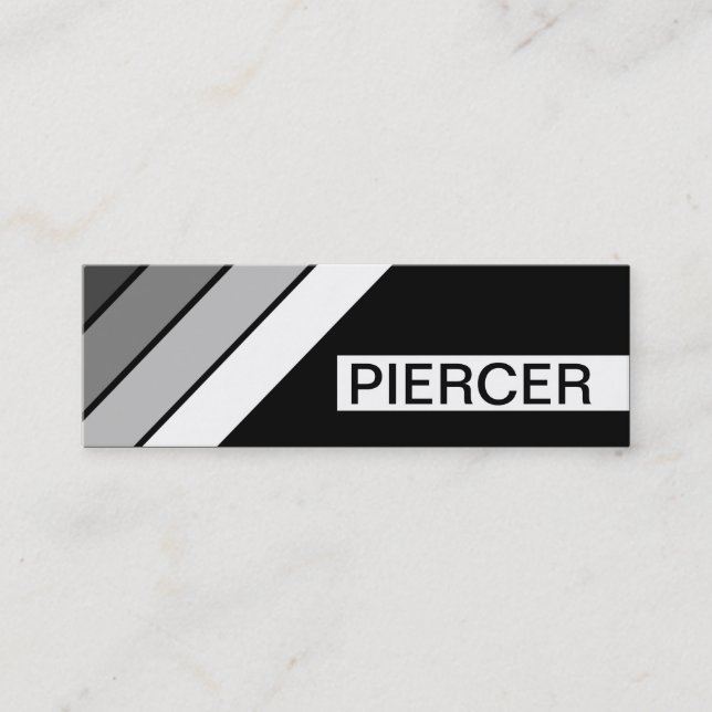 retro PIERCER Mini Business Card (Front)