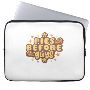 Retro Pies before Guys Funny Thanksgiving pies Laptop Sleeve
