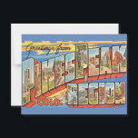 Retro Pikes Peak Colorado Postcard<br><div class="desc">Bright, colourful retro postcard of the Pikes Peak region of Colorado repurposed!</div>