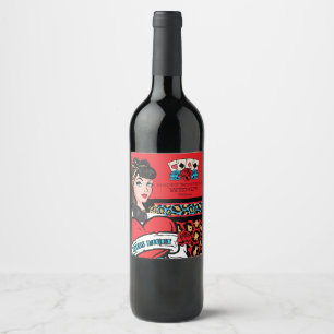 Retro Pin-up, Rock-A-Billy Wine Label