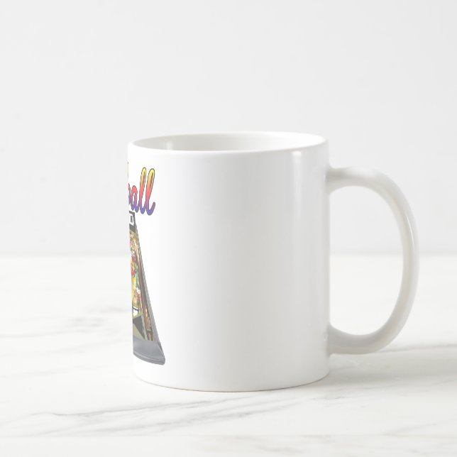 Retro Pinball Machine Design Coffee Mug (Right)
