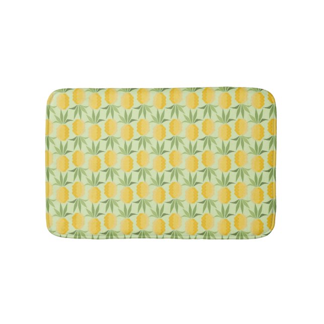 Retro Pineapples Bath Mat (Front)