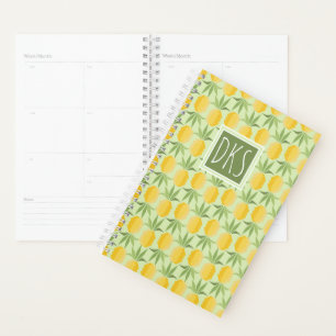 Retro Pineapples Monogram Planner