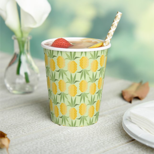 Retro Pineapples Paper Cups (Insitu)