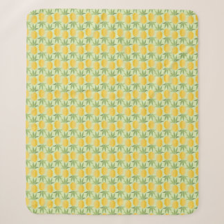 Retro Pineapples Sherpa Blanket