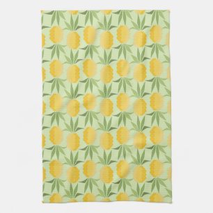 Retro Pineapples Tea Towel