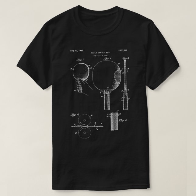 Retro Ping Pong Paddle Shirt  Vintage Table Tennis (Design Front)