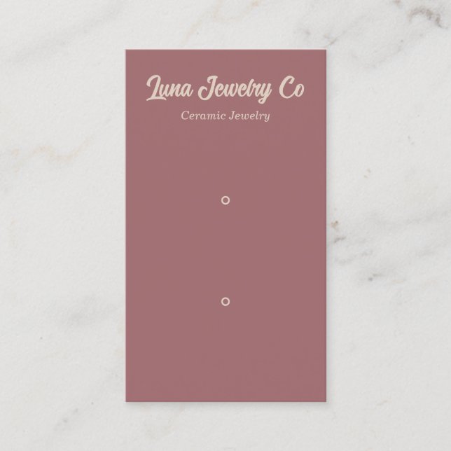 Retro Pink 2 Pin Jewellery Business Card (Front)