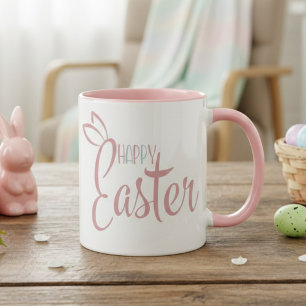 Retro Pink And Blue Pastel Happy Easter Mug
