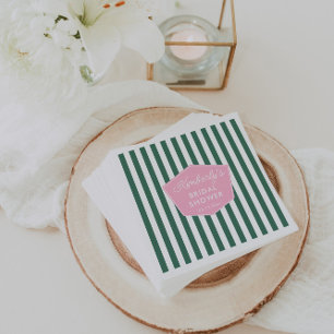 Retro Pink And Green Beverly Hills Bridal Shower Napkin