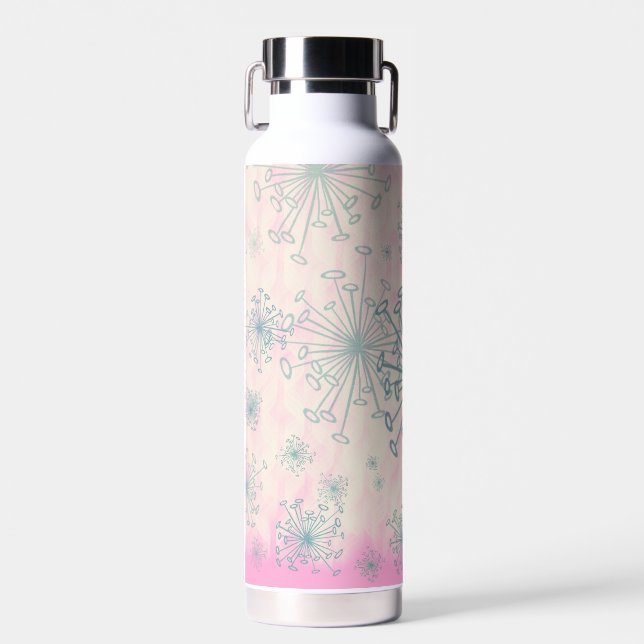 Retro Pink Atoms Vacuum Bottle (Front)