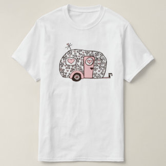 Retro pink Black and White Glamper T-Shirt