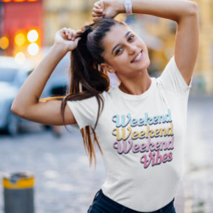 Retro Pink blue girls weekend getaway T-Shirt